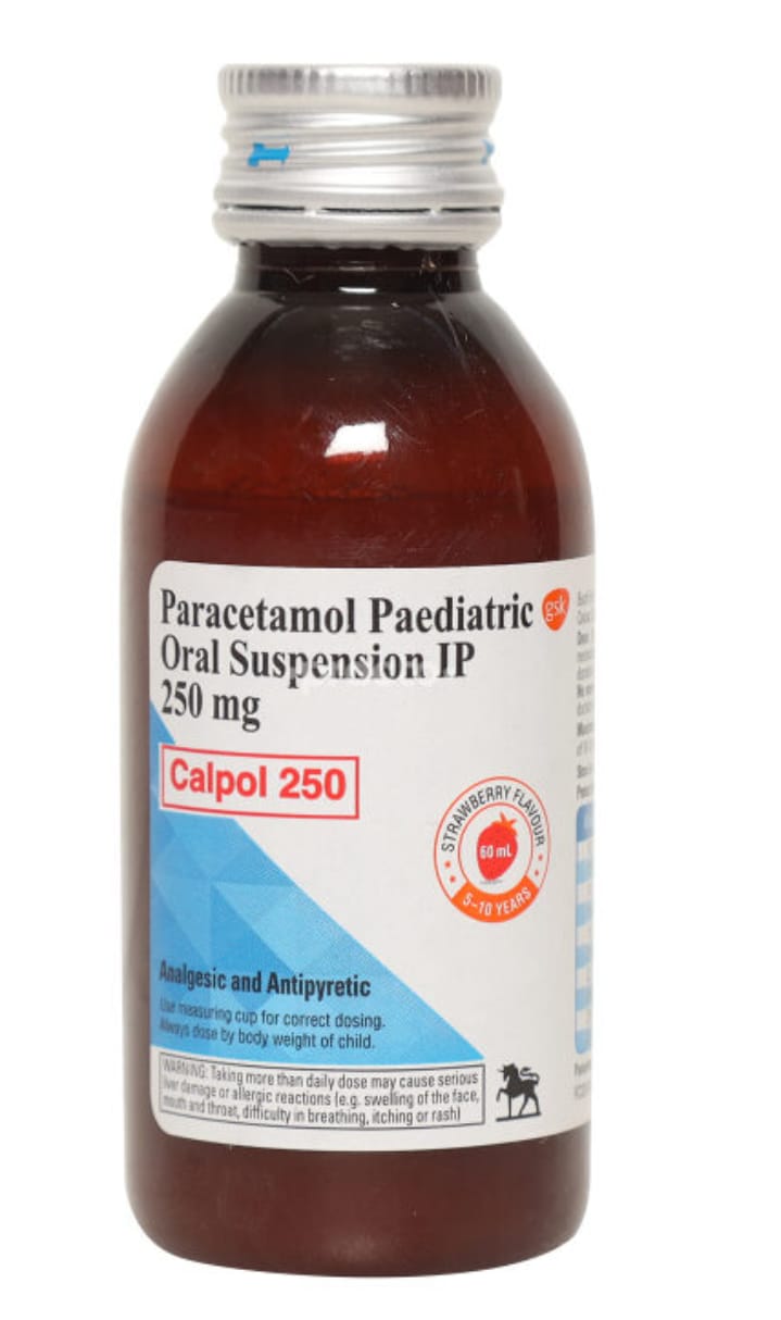 Calpol 250mg Paediatric Oral Suspension Strawberry