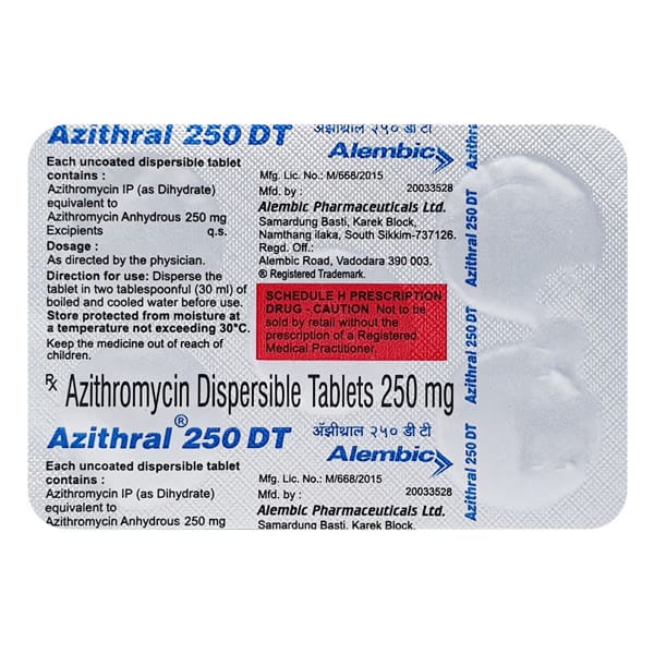 Azithral 250mg DT Tablet