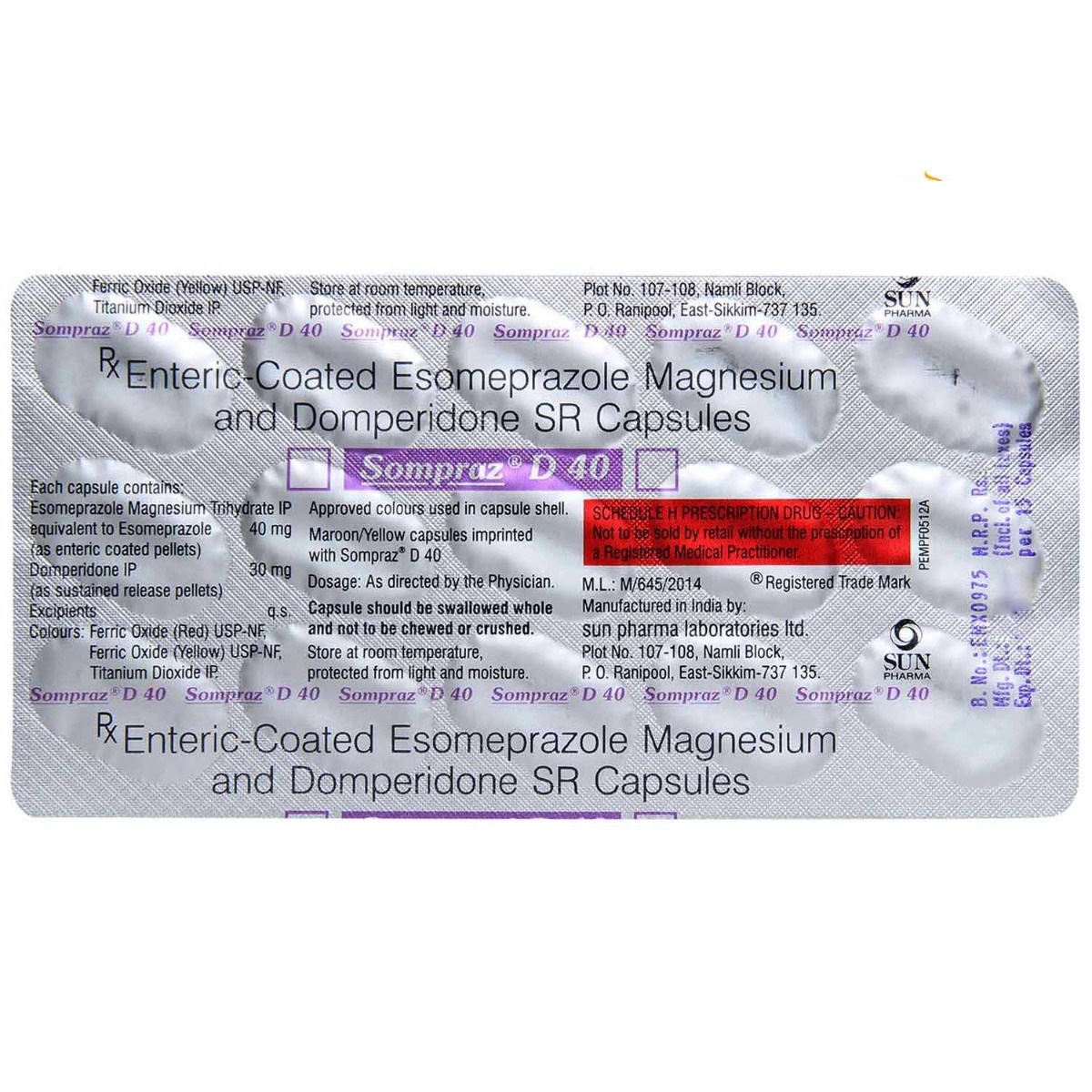 Sompraz D 40 Capsule SR
