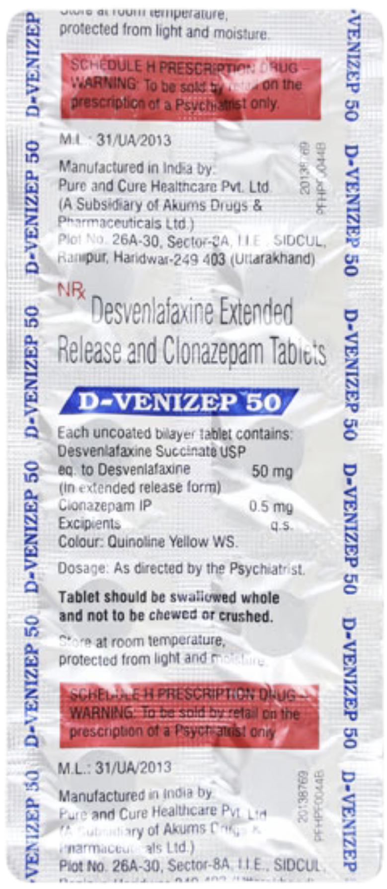 D-Venizep 50 Tablet ER